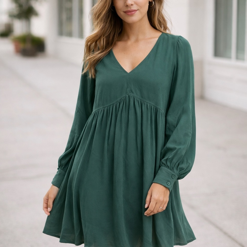 Knox Rose Teal Long Sleeve Dress
